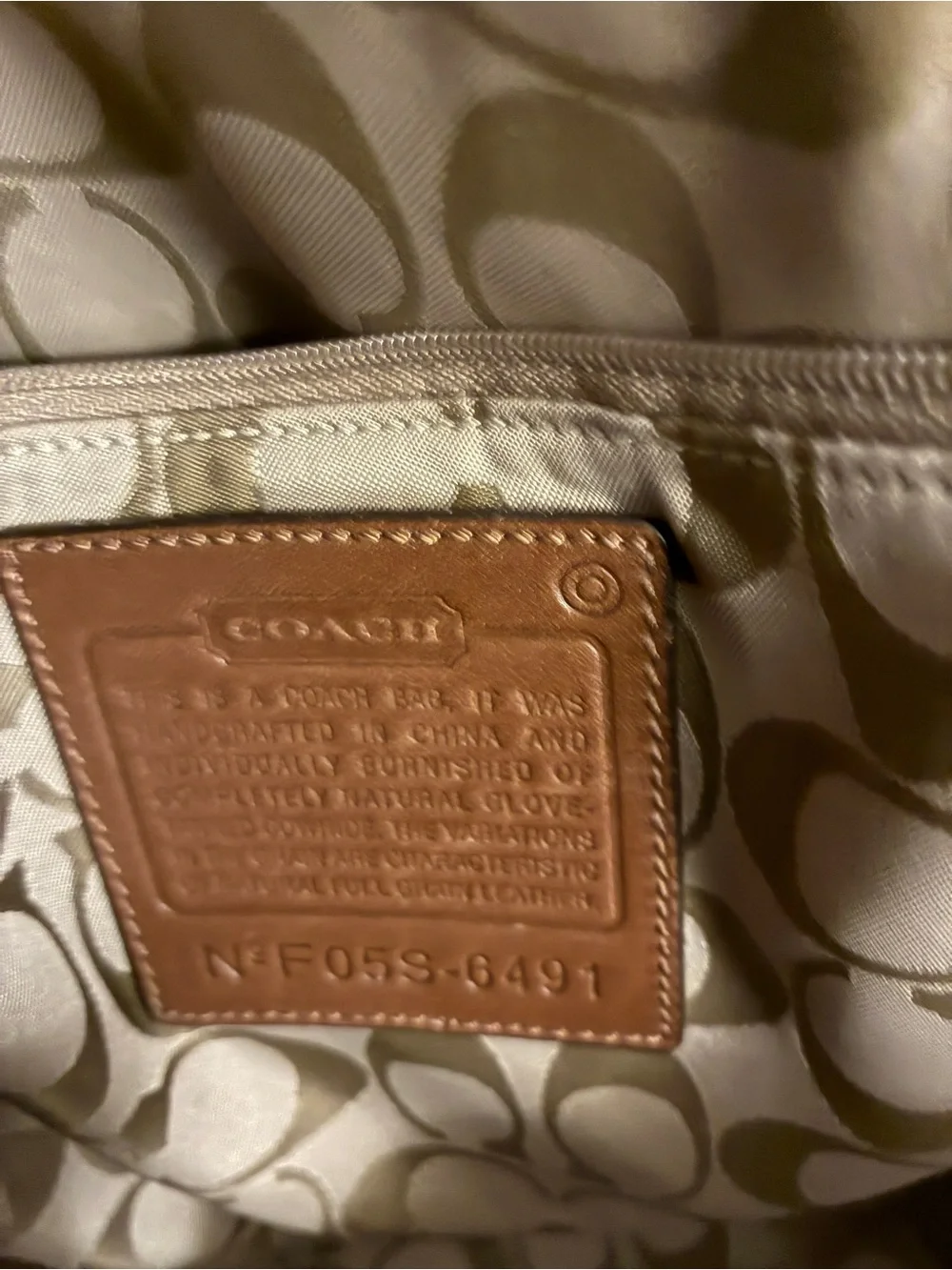 Coach Brown Leather Tote Bag